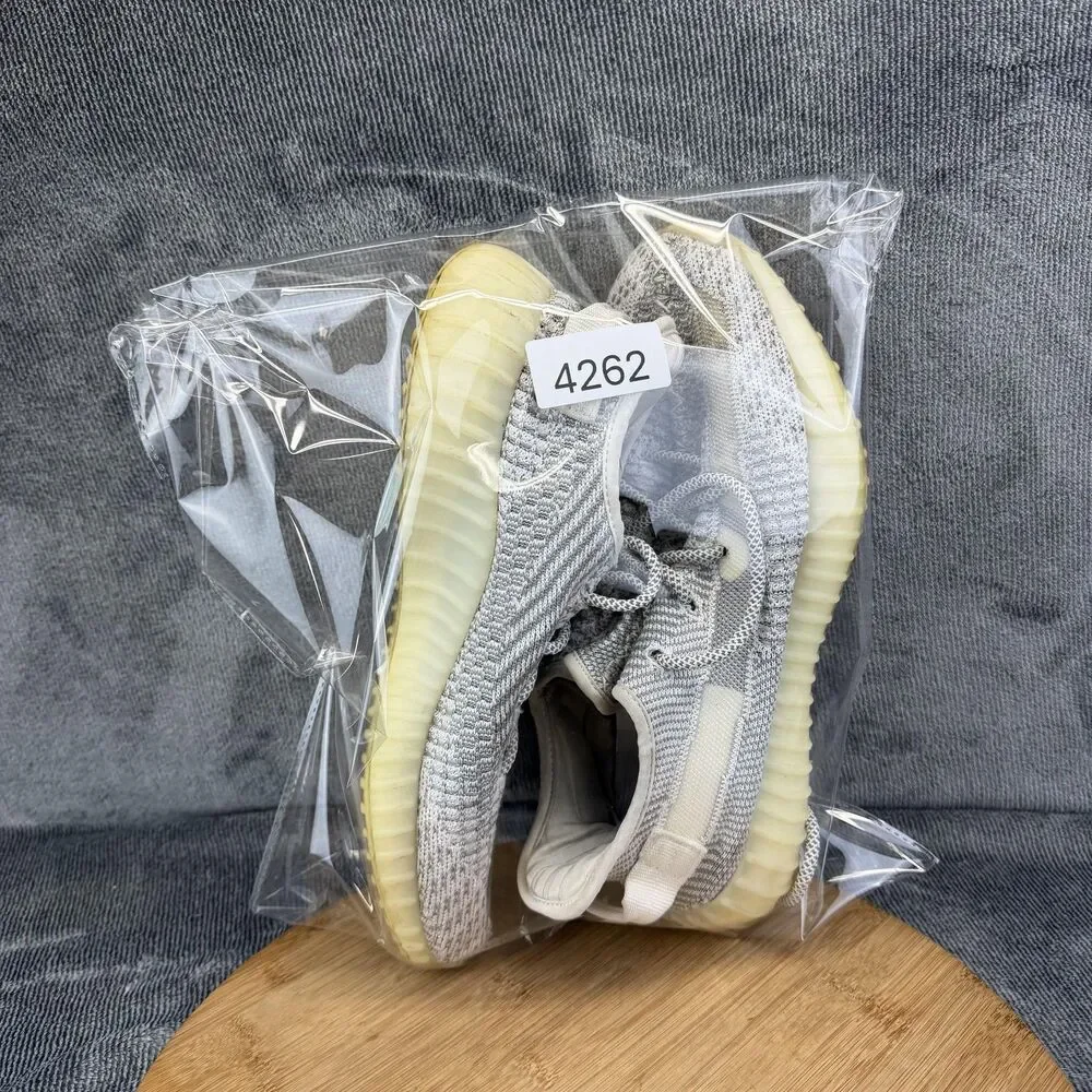 Adidas Yeezy Boost 350 V2 Shoes Mens Size 8.5 Gray Knit Sneakers Static EF2905